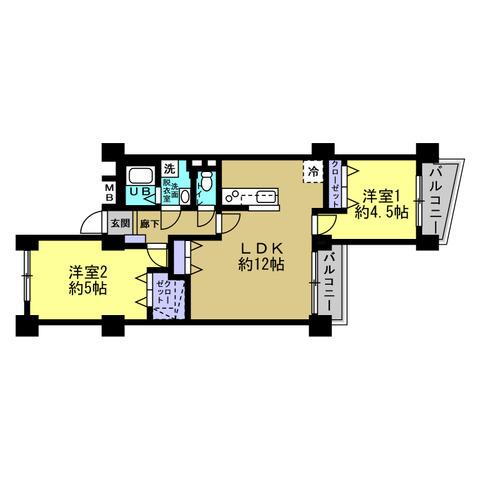 南永田住宅 2LDK、価格1330万円、専有面積55.16m<sup>2</sup>、バルコニー面積3.53m<sup>2</sup> フルリフォーム済です。2人暮らし、ご家族3名様での暮らしにピッタリな２LDKです。