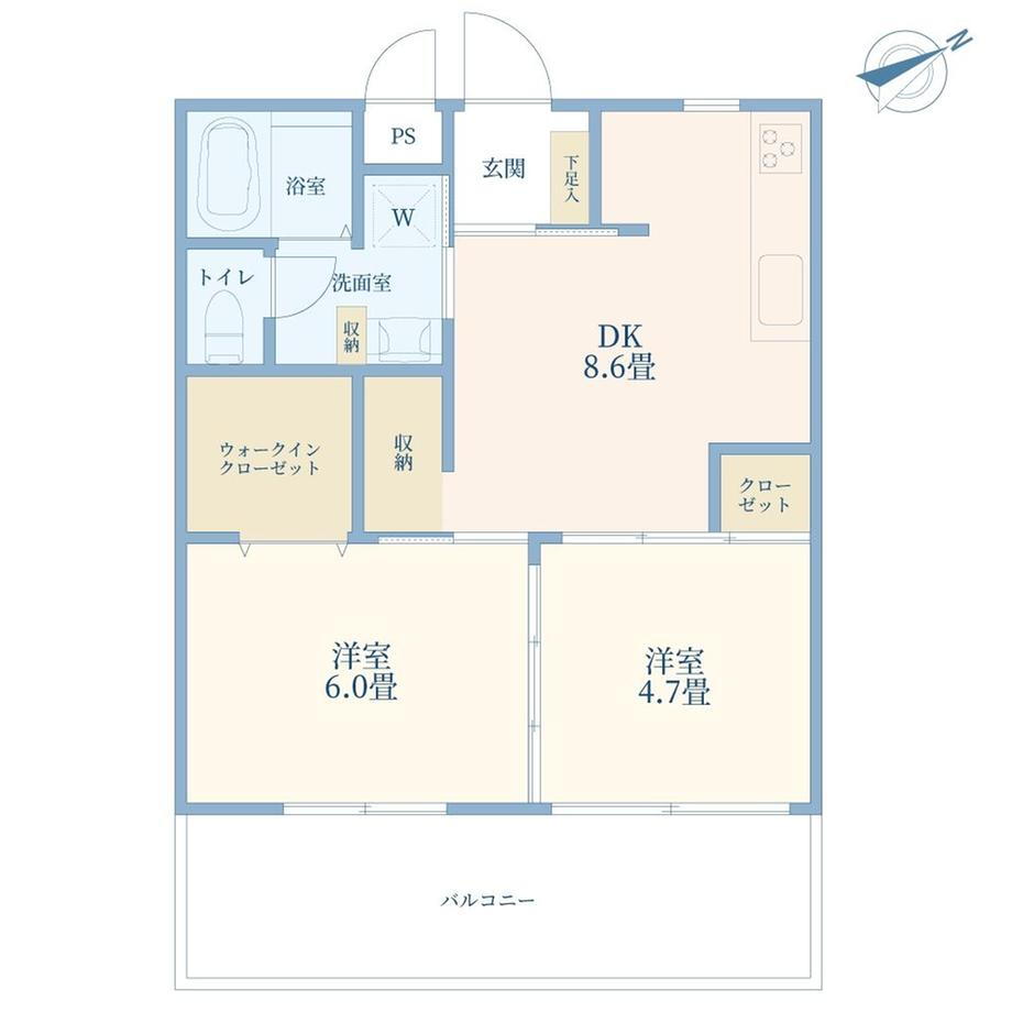 フューレ元住吉 3階 2DK 物件詳細