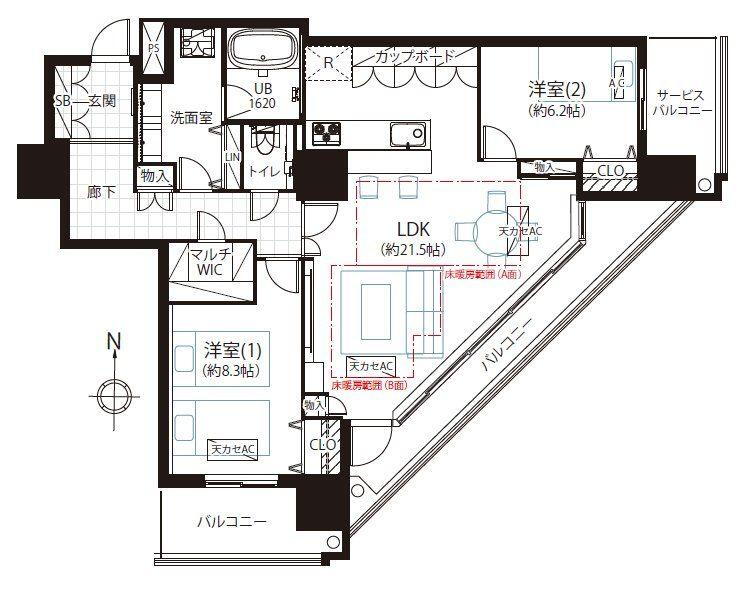 コスモポリス品川 29階 2LDK 物件詳細