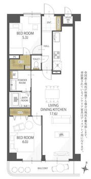 ミューアダマスグランデ　５階２ＬＤＫ　上尾市　【新規リノベーション物件 2LDK、価格1790万円、専有面積65.4m<sup>2</sup>、バルコニー面積7.09m<sup>2</sup> 【新規リノベーション物件】陽当り良好５階南東向き６５m<sup>2</sup>超２LDK+WIC。ゆとりあるLDK１７．６帖。全居室フローリング・収納がありゆったり過ごせます。…