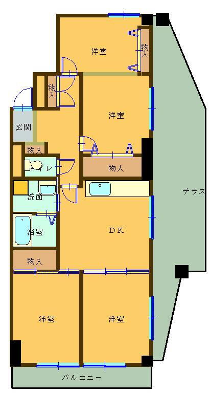 城山グランドコート 1階 3DK 物件詳細