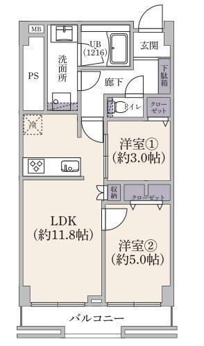 ニックハイム京浜鎌田 6階 2LDK 物件詳細