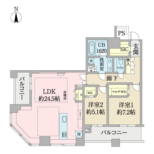 ＴＯＫＹＯ　ＳＥＡ　ＳＯＵＴＨ　ブランファーレ 29階 2LDK 物件詳細