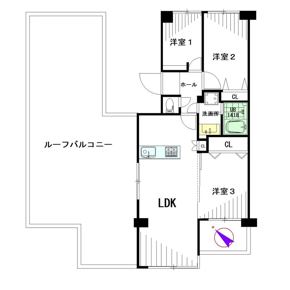 コスモ港南台 6階 3LDK 物件詳細