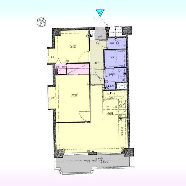 ライオンズマンション大宮 2LDK、価格2300万円、専有面積56.84m<sup>2</sup> 