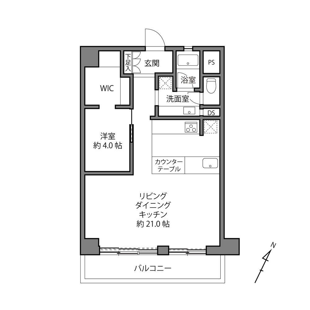 関口町住宅 1LDK、価格4680万円、専有面積62m<sup>2</sup> 