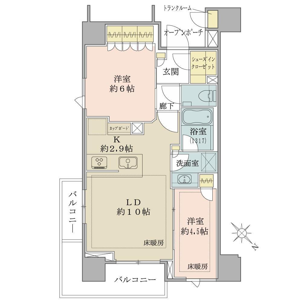 ブリリアザ・レジデンス東京八重洲アベニュー 8階 2LDK 物件詳細