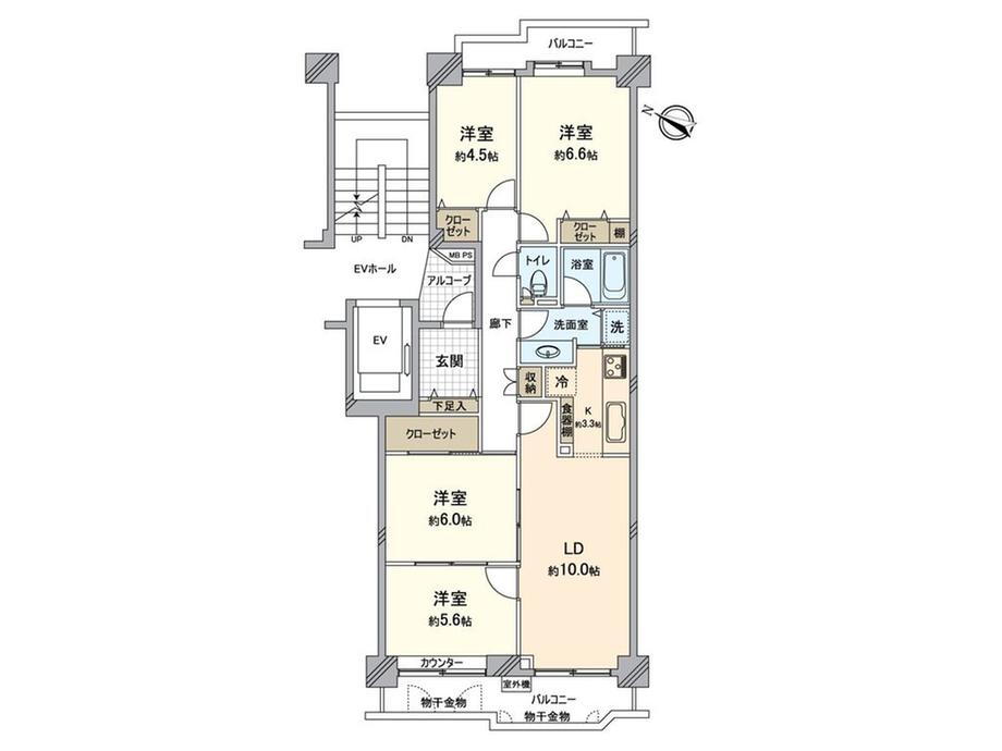 パークシティ新川崎　東一番街Ｉ棟 10階 4LDK 物件詳細