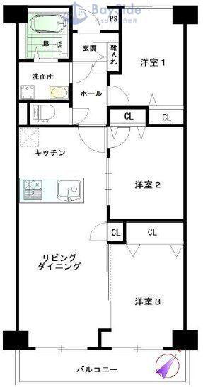 港南台日野ハイツ 1階 3LDK 物件詳細