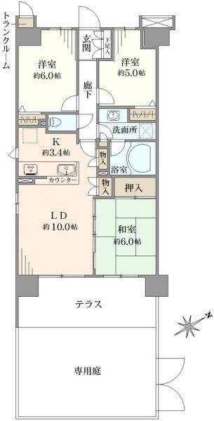 リビオプレシア立川錦町 1階 3LDK 物件詳細