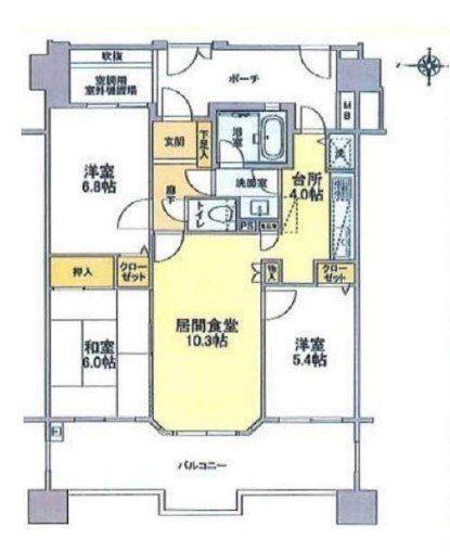 レクセルマンション京成高砂 6階 3LDK 物件詳細