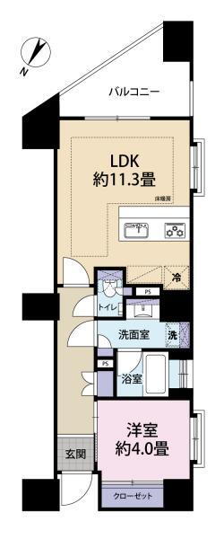 レックス日本橋水天宮プレミアタワー 11階 1LDK 物件詳細