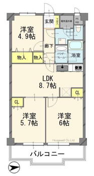 シャルマンコーポ朝霞 3LDK、価格1480万円、専有面積57m<sup>2</sup>、バルコニー面積6.42m<sup>2</sup> 室内大変綺麗にお使いです♪