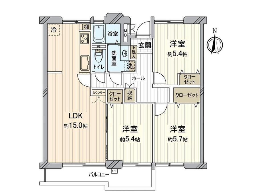 金沢シーサイドタウンさざなみ団地　第１住宅 2階 3LDK 物件詳細