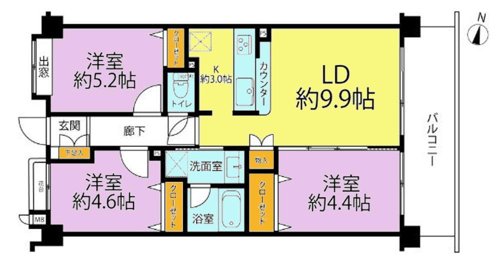 ベルザ薬園台 4階 3LDK 物件詳細