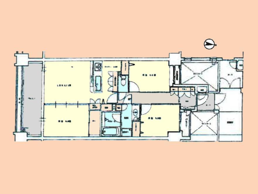 グリーンコート海老名Ⅲ番館アルファスクエア 3LDK、価格3600万円、専有面積64.39m<sup>2</sup>、バルコニー面積9.9m<sup>2</sup> 南向きで明るい住まい！全居室に収納スペースがございます♪