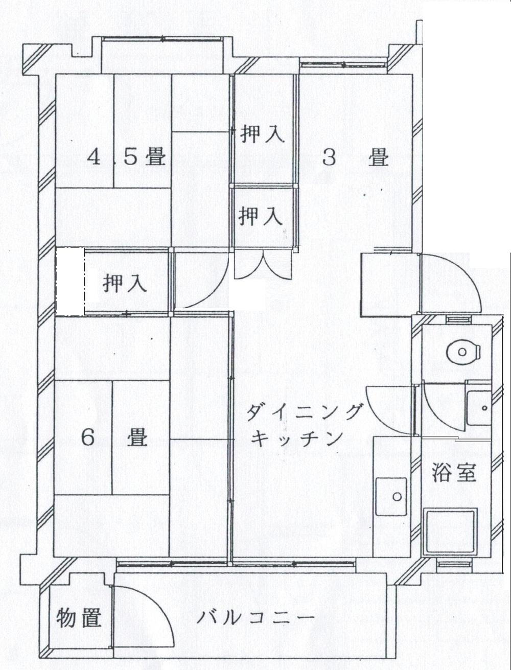 ＞＞富士見町住宅＜＜ 4階 2LDK 物件詳細