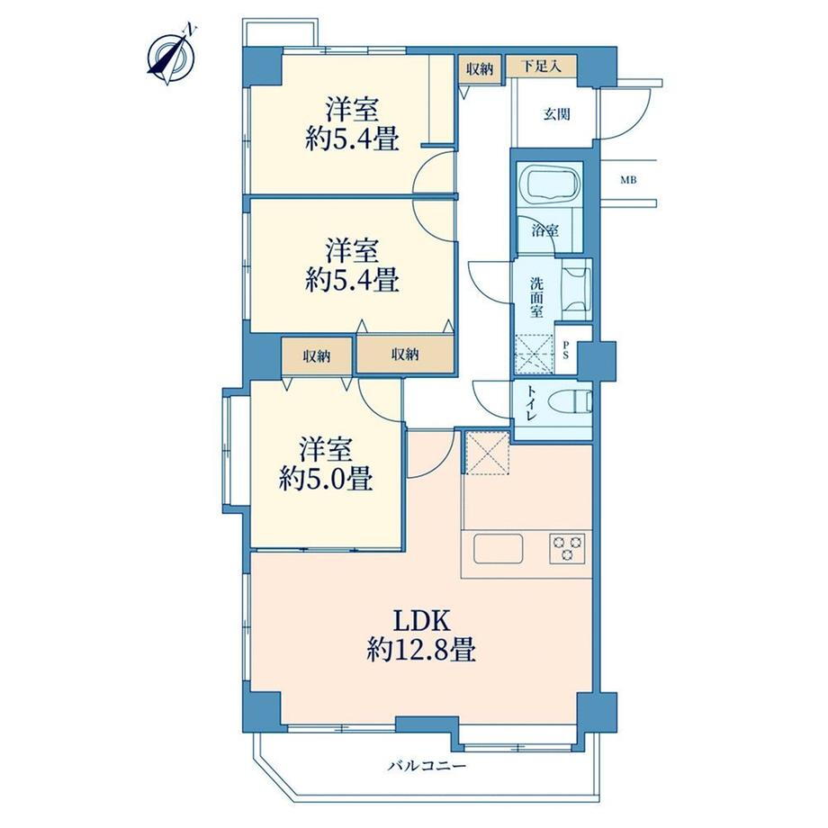 ダイアパレス東浦和 4階 3LDK 物件詳細