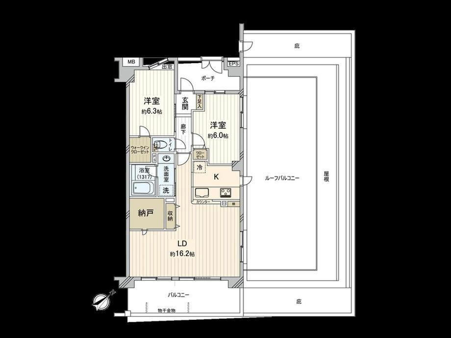 ナイスパークステイツ吉祥寺サウスコート 7階 2LDK 物件詳細