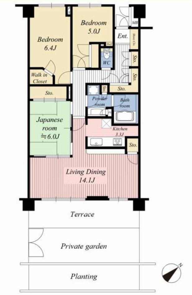 藤和ライブタウン緑山壱番館 3LDK、価格2590万円、専有面積83.95m<sup>2</sup> 中古マンションの3LDKは、経済的で、一般的な広さがあり、夫婦又は3人家族に最適です。リビングルームでは、食事会を楽しむスペースがあることや、部屋の用途は、寝室や子供部屋を設けることも可能です。