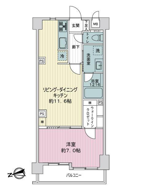 ユニーブル東中野 2階 1LDK 物件詳細