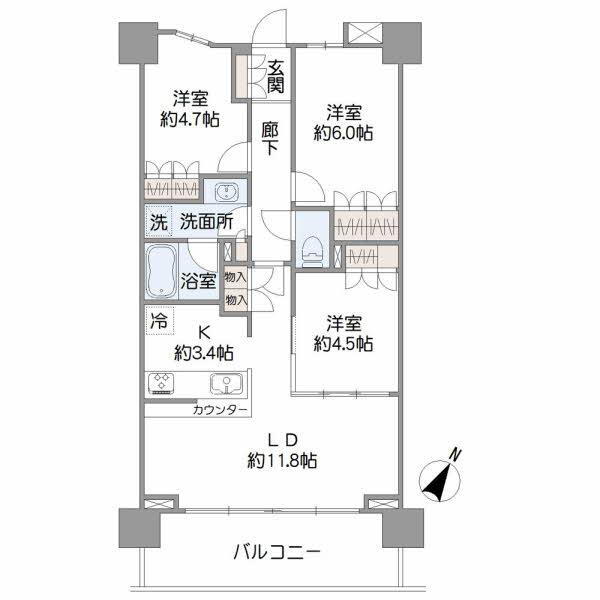 アンビシャス上尾 7階 3LDK 物件詳細