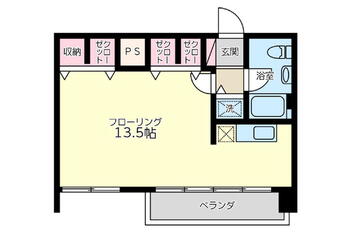 江ノ島シーサイドマンション 1K、価格1380万円、専有面積30.06m<sup>2</sup>、バルコニー面積3.3m<sup>2</sup> 