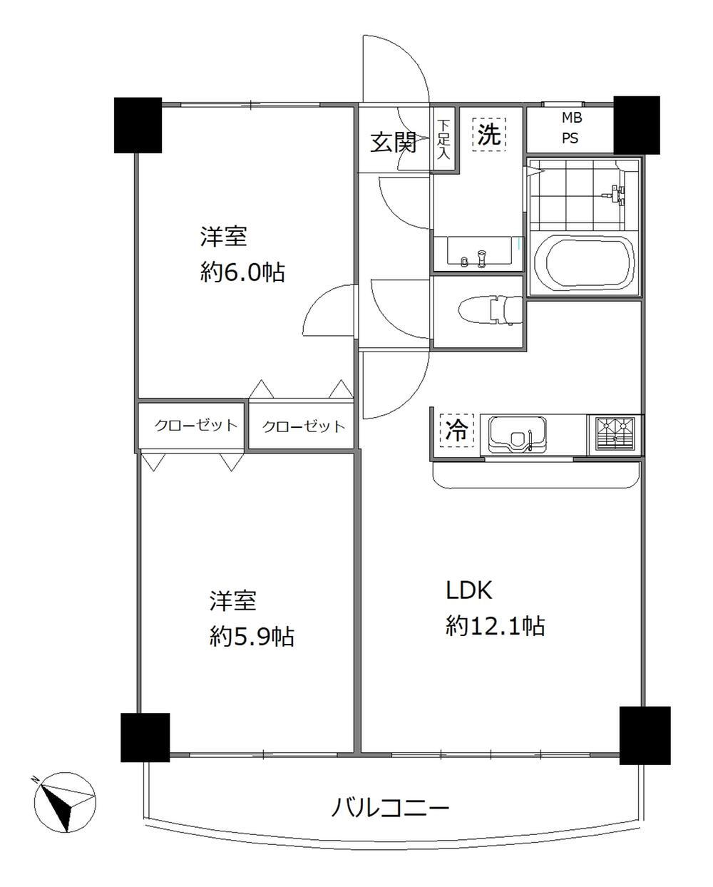 朝霞台　ダイカンプラザ 2階 2LDK 物件詳細