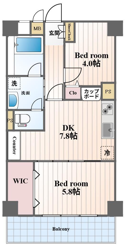 川崎大師スカイハイツ 6階 2DK 物件詳細