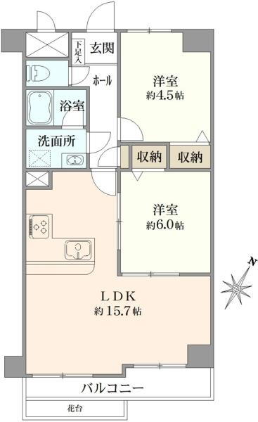 ライオンズマンション調布第五 3階 2LDK 物件詳細