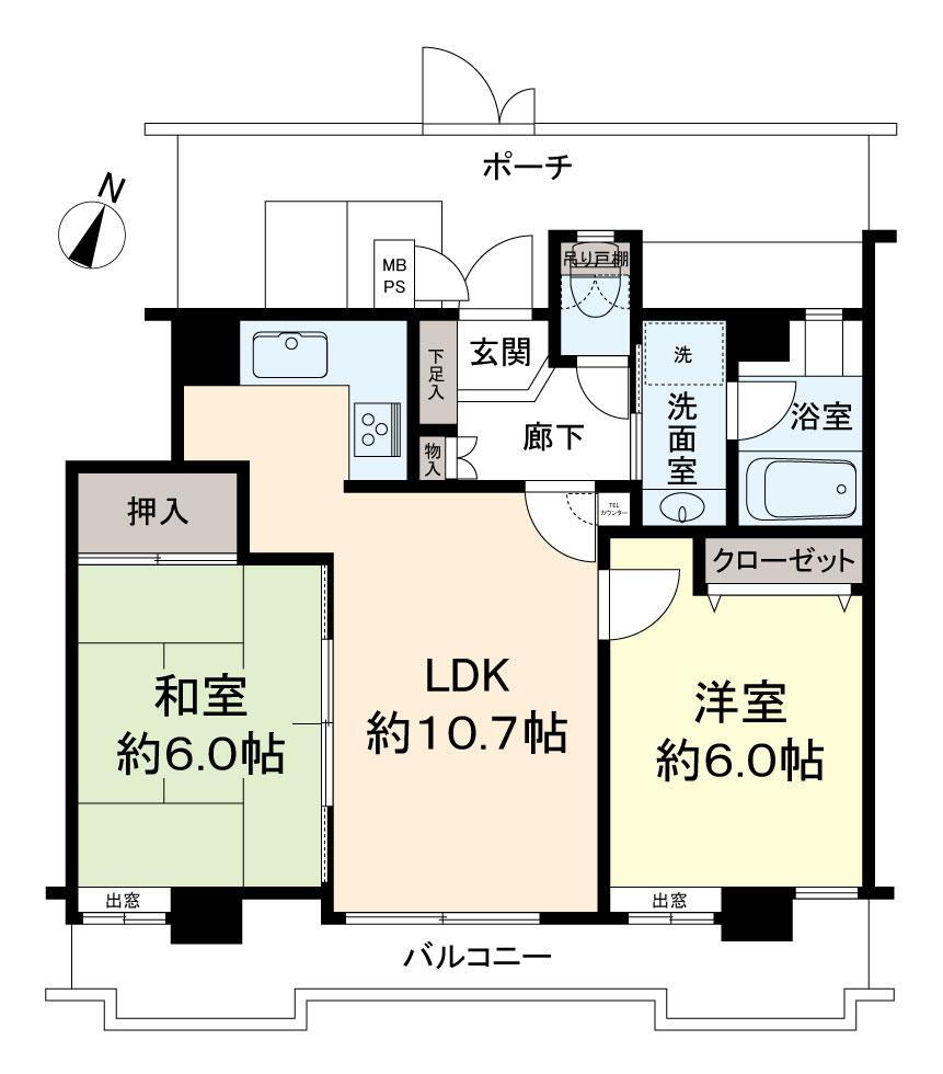 クリオ多摩永山壱番館 5階 2LDK