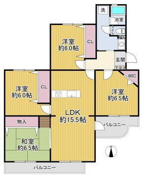 グリーンヒル寺田第２住宅 4LDK、価格1800万円、専有面積98.15m<sup>2</sup>、バルコニー面積11.98m<sup>2</sup> 