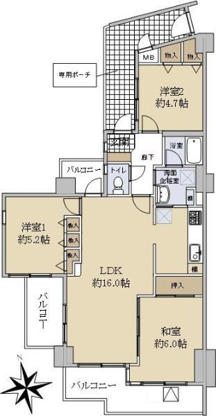 レスポワール鶴瀬Ⅱ 4階 3LDK 物件詳細