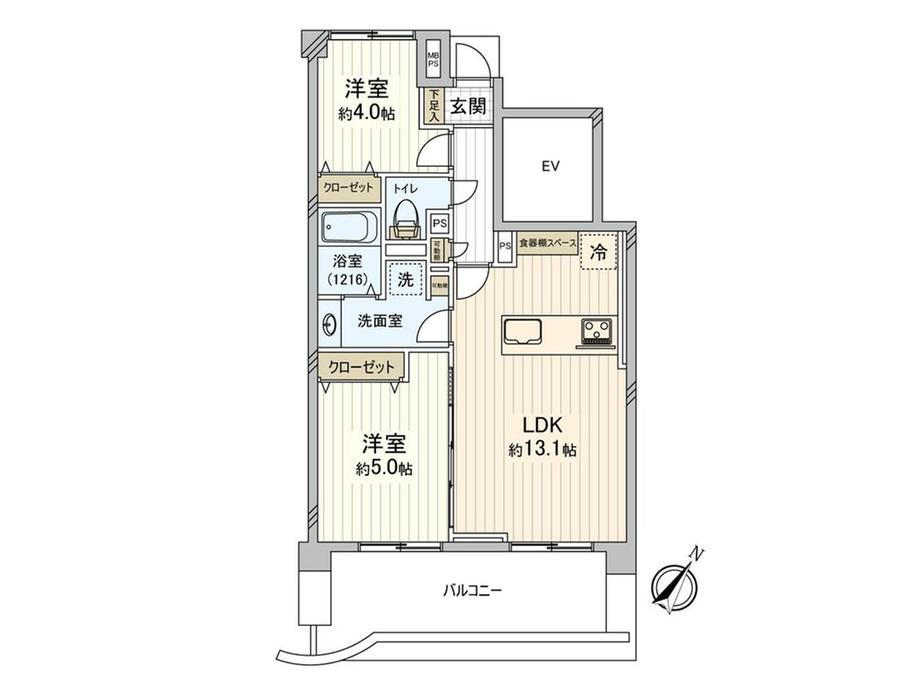コスモハイム蘇我 4階 2LDK 物件詳細