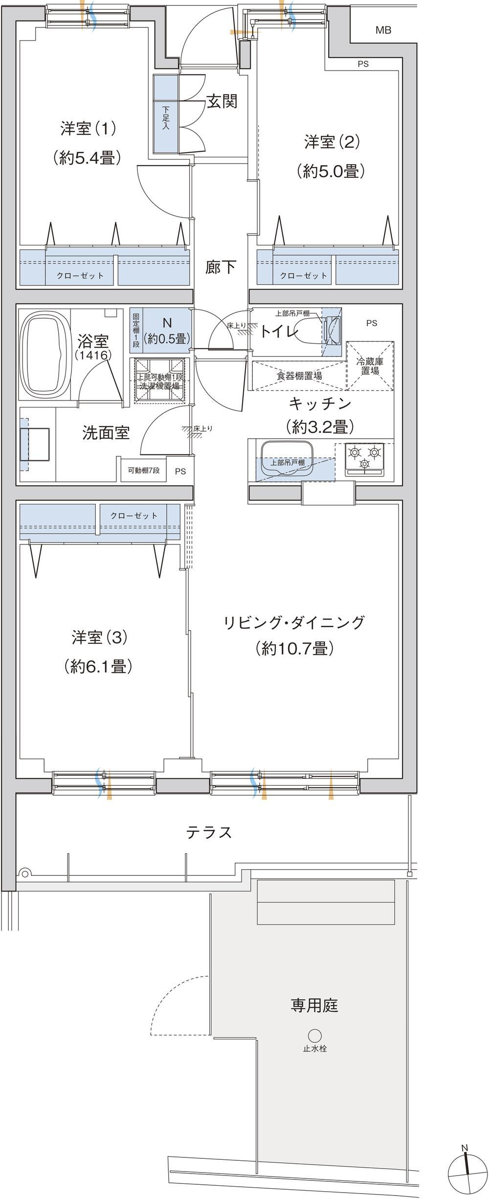プライムフィット横浜富岡 3LDK、価格3540万円、専有面積71.01m<sup>2</sup> 間取りは完成住戸からお選びまたは未完成住戸をパズルフィットでお選びいただけます。