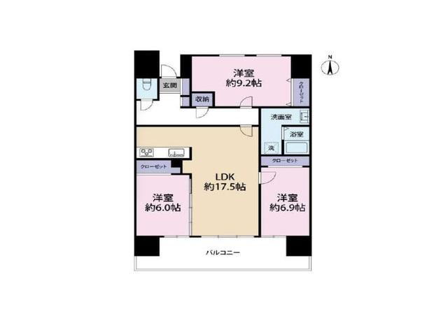 横須賀市ファミール湘南田浦 13階 3LDK 物件詳細