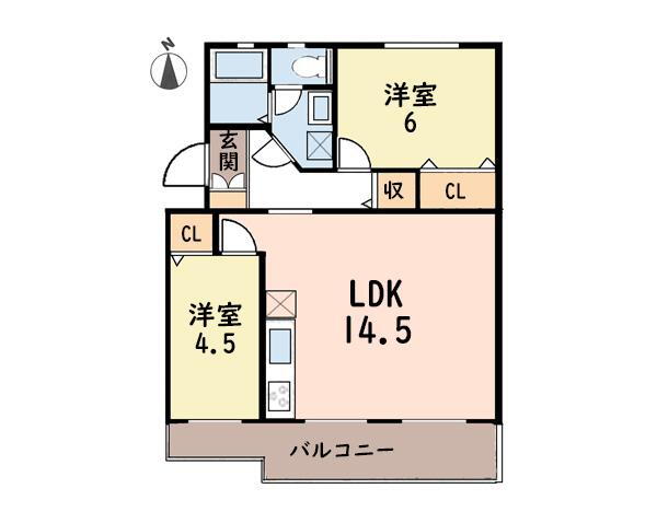鶴川６丁目団地 2LDK、価格1499万円、専有面積54.8m<sup>2</sup> 