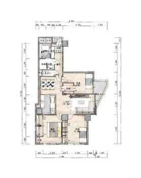 朝日プラザプレステージュ金沢近江町 3LDK、価格2949万円、専有面積80.49m<sup>2</sup>、バルコニー面積5.53m<sup>2</sup> 