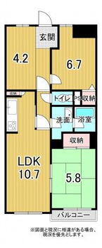 石和クレアールマンション　中古マンション 3LDK、価格890万円、専有面積61.88m<sup>2</sup> 