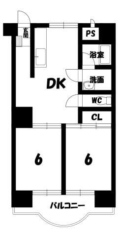 セントラルマンション　中古マンション 3階 2DK 物件詳細
