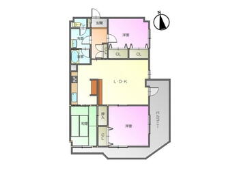 協立厚生住宅第二番館Ａ棟 3LDK、価格980万円、専有面積82.02m<sup>2</sup> 2面バルコニーを有する、日当たり・通風・眺望に優れた最上階角部屋。ゆったりLDKが特徴です。