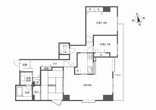 笠舞ガーデンハウス 3LDK、価格1750万円、専有面積82.83m<sup>2</sup> 