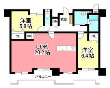 ≪ペット飼育可能（規約有）！リフォーム履歴あり≫エクシオール豊田　３階 2LDK、価格2680万円、専有面積74.54m<sup>2</sup>、バルコニー面積15.81m<sup>2</sup> ■間取り図<BR><BR>お住まい購入に向けての『質問』・『疑問』。具体的に何を準備をして進めたらいいのか？些細な事でも何でも質問して下さい。安心してお住まいが購入出来るよ…