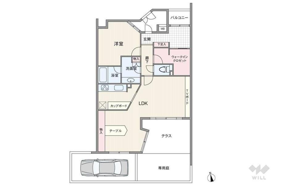 覚王山パークハイツ 1階 1LDK 物件詳細
