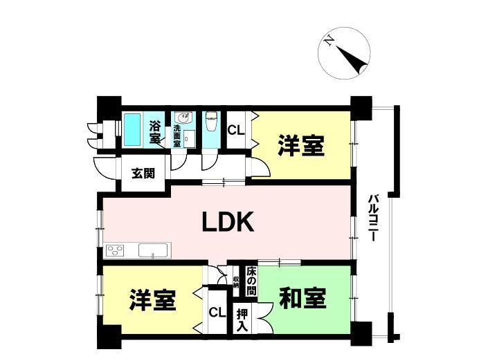 島田橋住宅２号棟 4階 3LDK 物件詳細