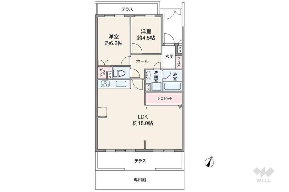 ライオンズマンション中根 1階 2LDK 物件詳細
