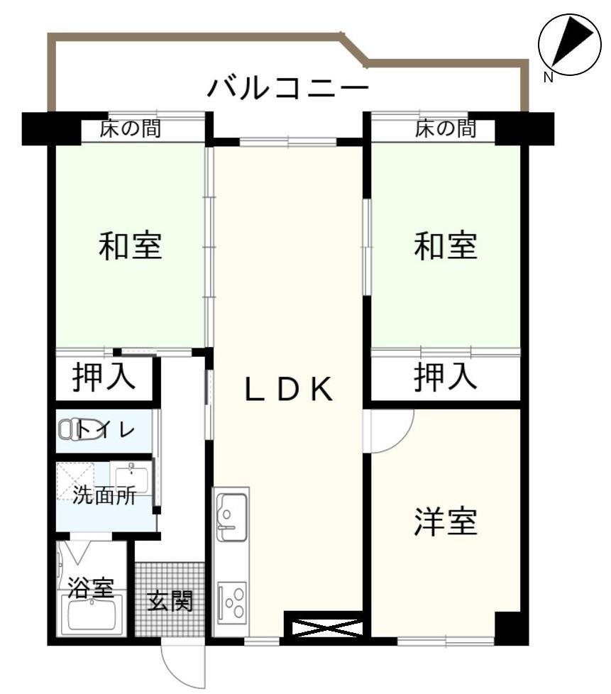横須賀西第一ビル 6階 3LDK 物件詳細