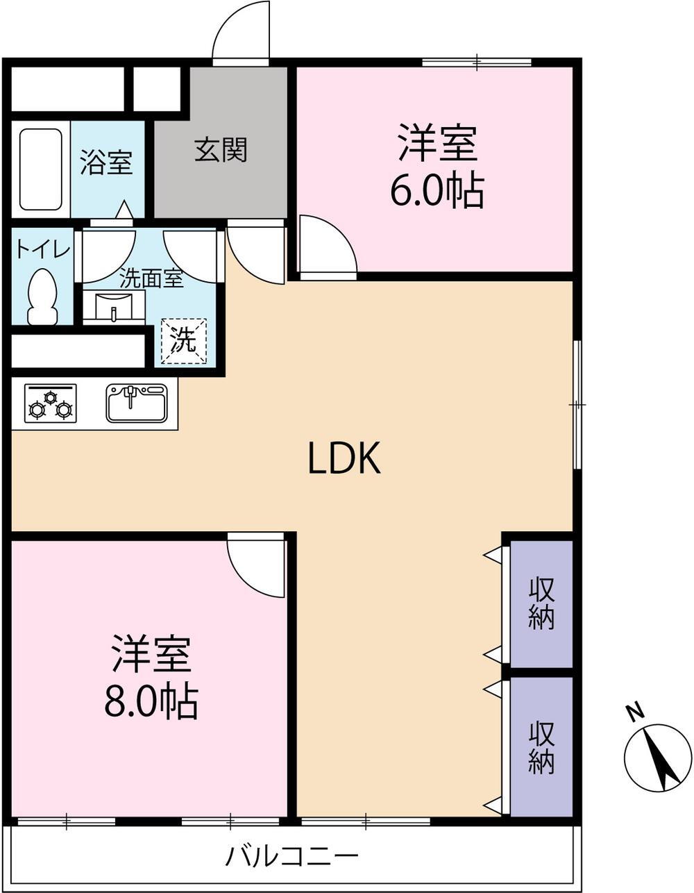 七本松マンション　７Ｂ号室（７Ｅ号室） 7階 2LDK 物件詳細