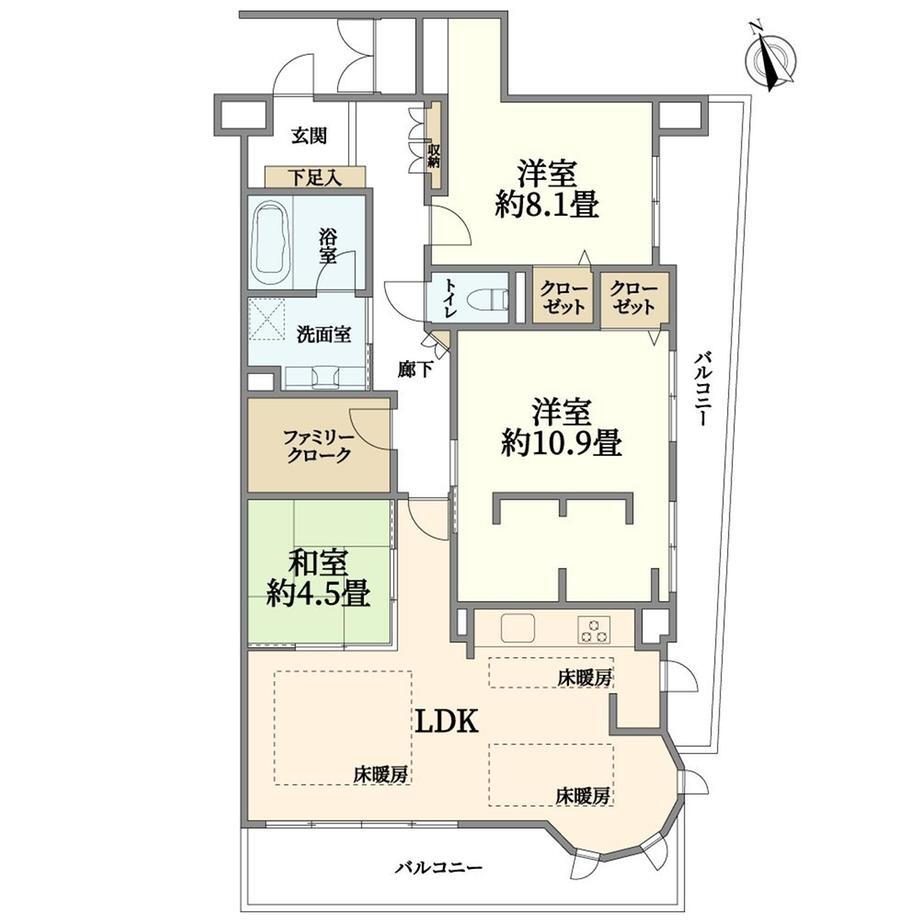 ライオンズシティ千代田 9階 3SLDK 物件詳細