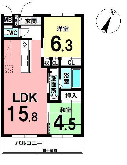定借マンション　スターターマンション横山 3階 2LDK 物件詳細